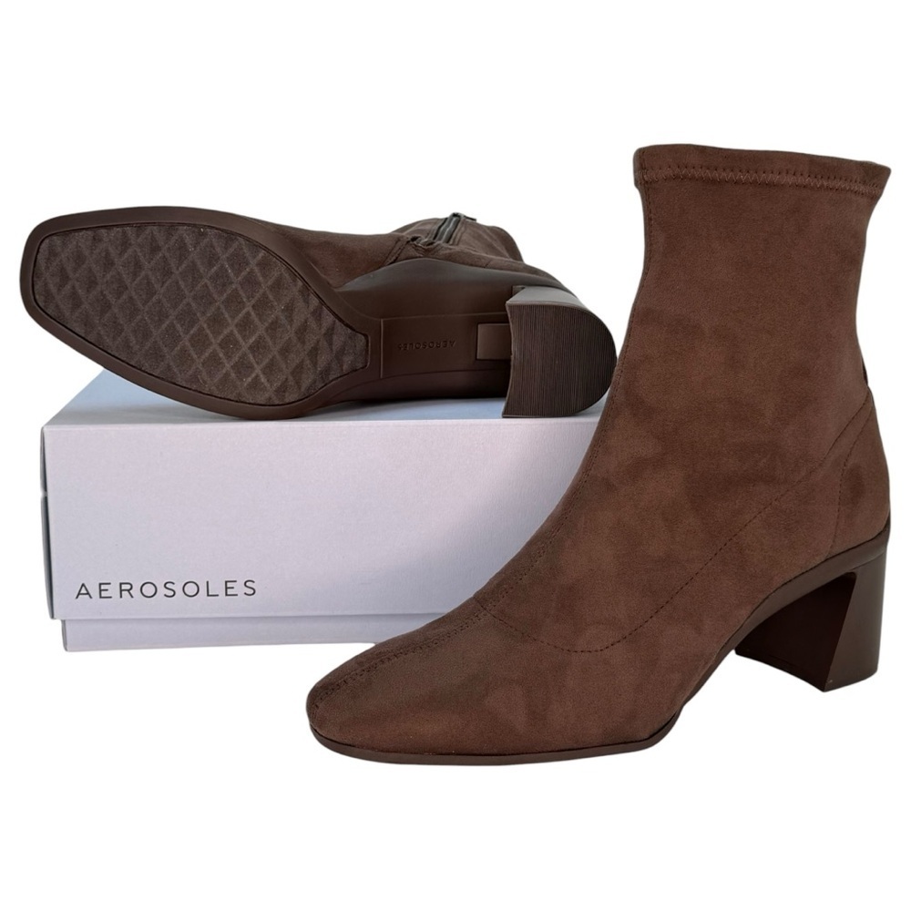Aerosoles Corinda Brown Suede Womens Ankle Boots Size 8.5M - Picture 14 of 15